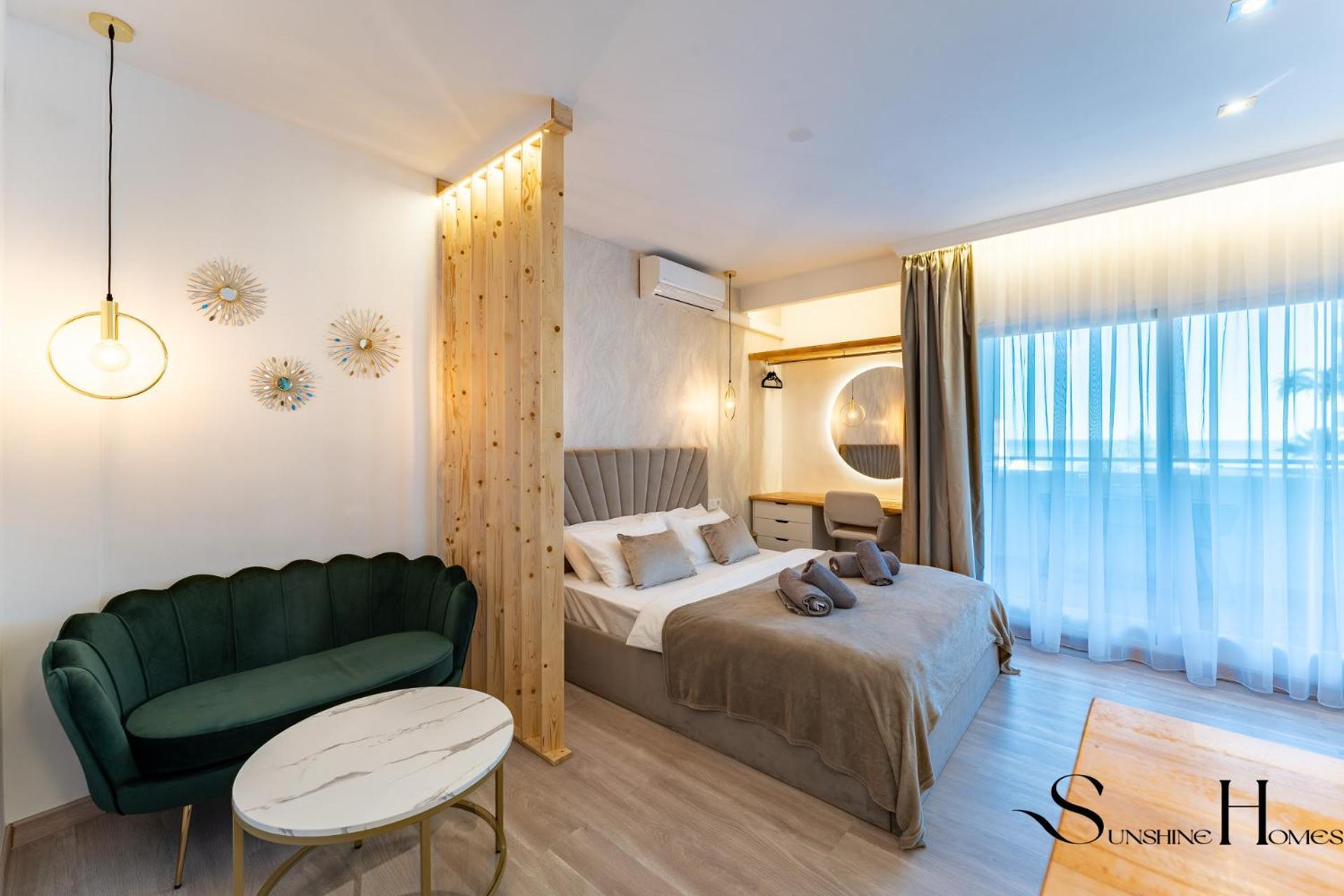 בנאלמדנה Seaview Beachfront Studio With Aqua Park & Balcony מראה חיצוני תמונה